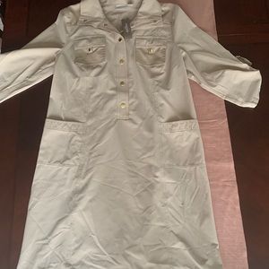 NWT Chico’s Zenergy Neema Utility Detail Dress Size 2 Canella Tan
